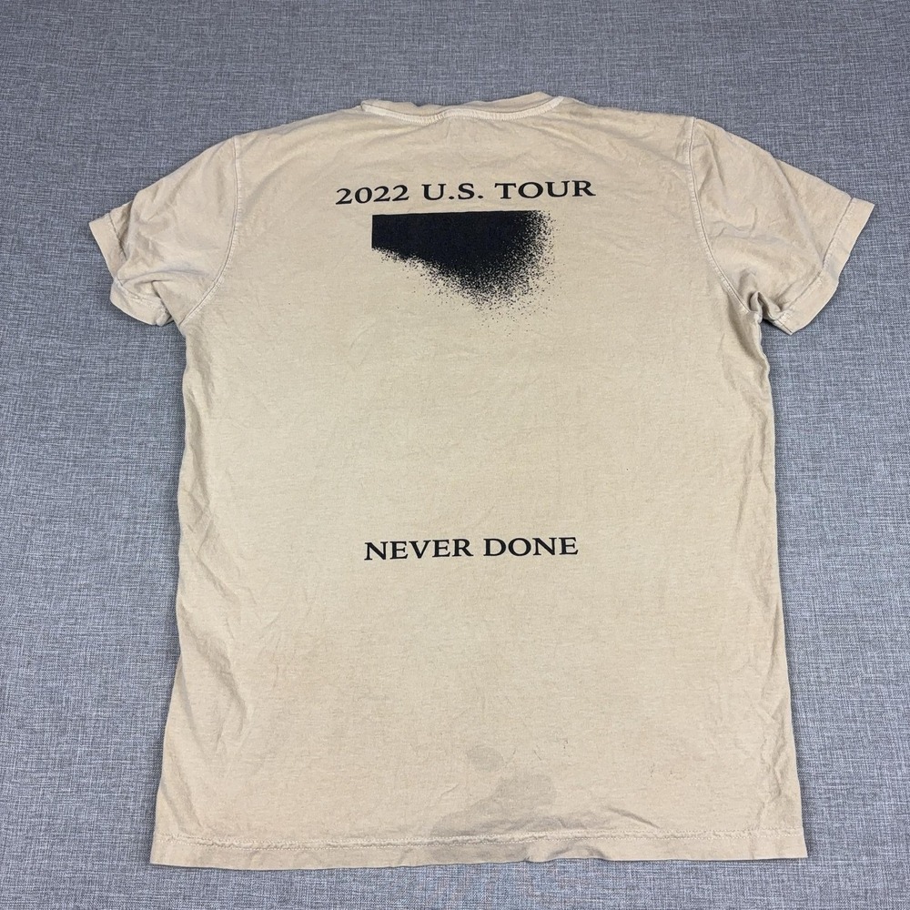 Diesel Shirt Mens Large Beige 2022 U.S. Tour Never Done Graphic Tee Cotton - Picture 12 of 15